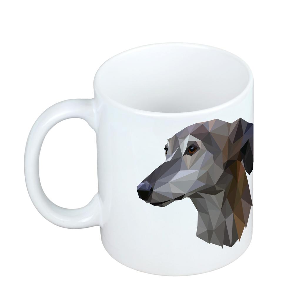 Greyhound, Chart Angielski -Kubek Ze Zdjęciem I Napisem Geometryczny Pies Art-Dog