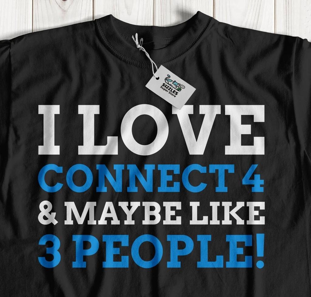 Unisex Funny Connect 4 T-Shirt Family Board Games Christmas Gifts