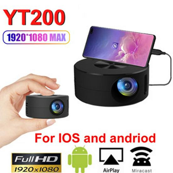 

K Mini Portable Projector: Home Cinema, Full HD, HDMI, Android Phone Compatible AU Plug чорний