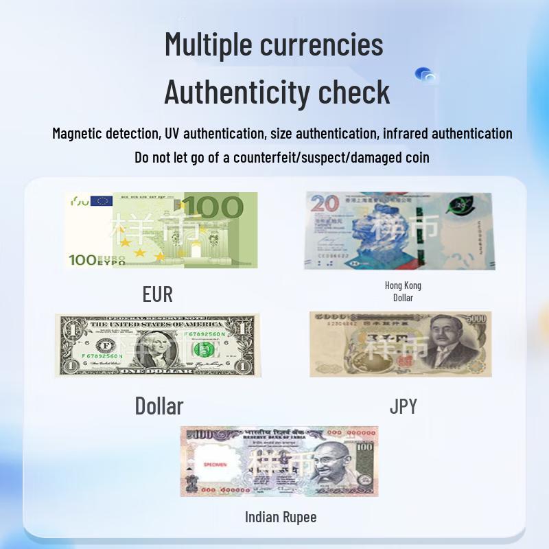 Weirong WR-M999 Multi-Currency Counterfeit Bill Counter CN Plug (adapter Included)