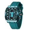 Men Watch Rectangle Sport Watches Digital Dual Time Watches Waterproof Electronic WristWatches