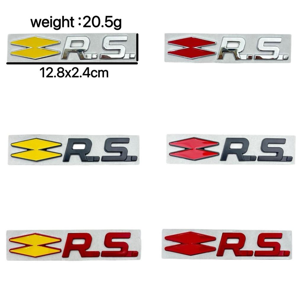 RS Car Emblem for Renault Sport Clio, Megane, Twingo - Decorative Sticker