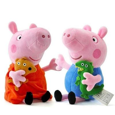 Sada plyšových hraček Peppa Pig a George, 2 kusy v balení, výška 30 cm, měkké a mazlivé, oficiálně licencovaný dětský dárek