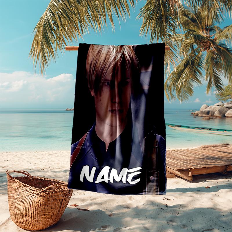 Personalized customized proof beach towel with resident Evil pattern - soft, absorbent,quick-drying,perfect swimming,camping&bathing