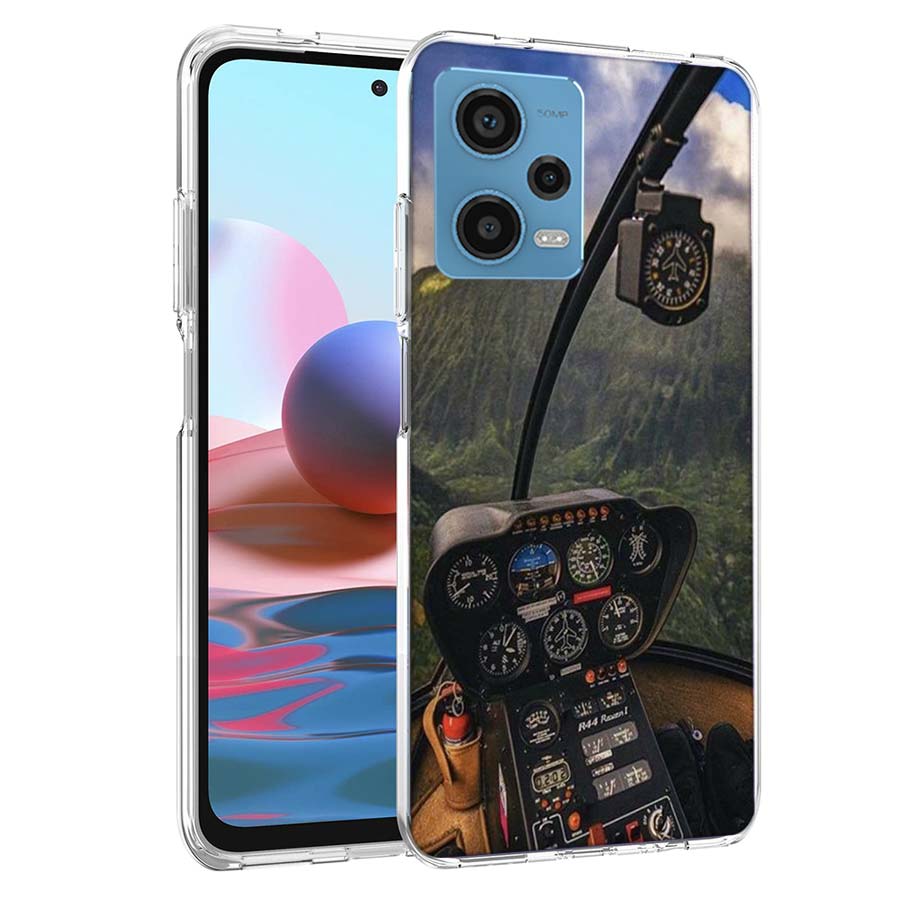Luksusowe etui na telefon z kokpitem myśliwca helikoptera Dla Redmi Note 13 12 14 15 Pro Plus 13R 11 11T 11E 11S 10 Pro 10S 9 9S Pokrowiec Cell C
