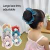 Dancer Bun Hair Net Elastic Drawstring Hairnet Adjustable Gauze Hair Accessories for Girls Dance Ballet Skating Gymnastics