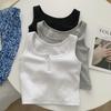 Women's Summer Slim Fit Vest: Black, White, Gray - Trendy, Versatile, and Stylish Lightweight Base Top.