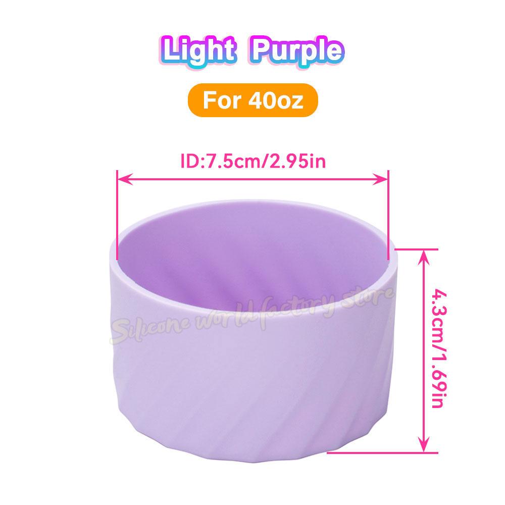 SW 40oz/30oz Silicone Cup Bottom Cover for Stanley Adventure Quencher Tumbler for IceFlow Flip Straw Water Bottle Sleeve 7.5/7CM Cup Holders 5