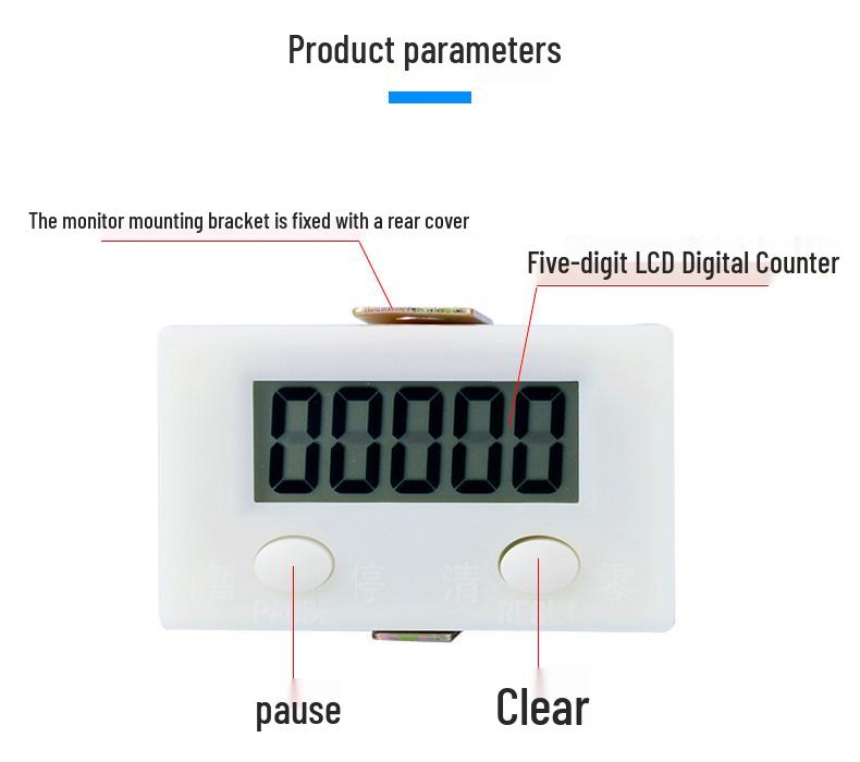 5-Digit Digital Display Magnetic Induction Punch Counter