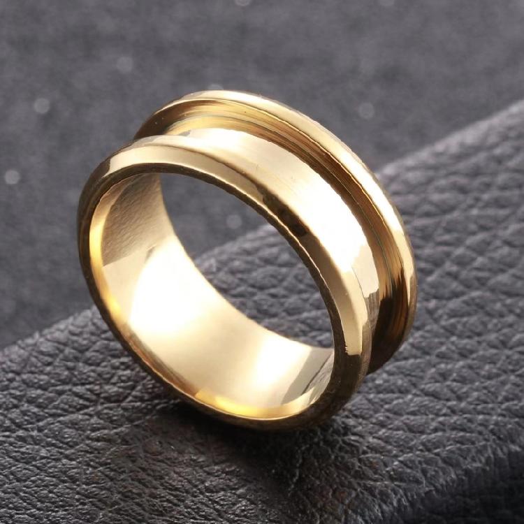 6 Stück Ringkerne Rohlinge für Einlagenringe Edelstahl Rillen Fingerringe 8mm