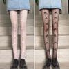 Women's Bows Fishnet Tights Stockings Cosplay Fishnets Socks High Waist Stockings Bows Tie Designs Fish Net Pantyhose