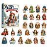 Dog Advent Calendar Calendar, 24Pcs Acrylic 2D Pet Ornament Set with Christmas Box Hanging String, Tree Countdown Decor, Gift for Lovers Holiday