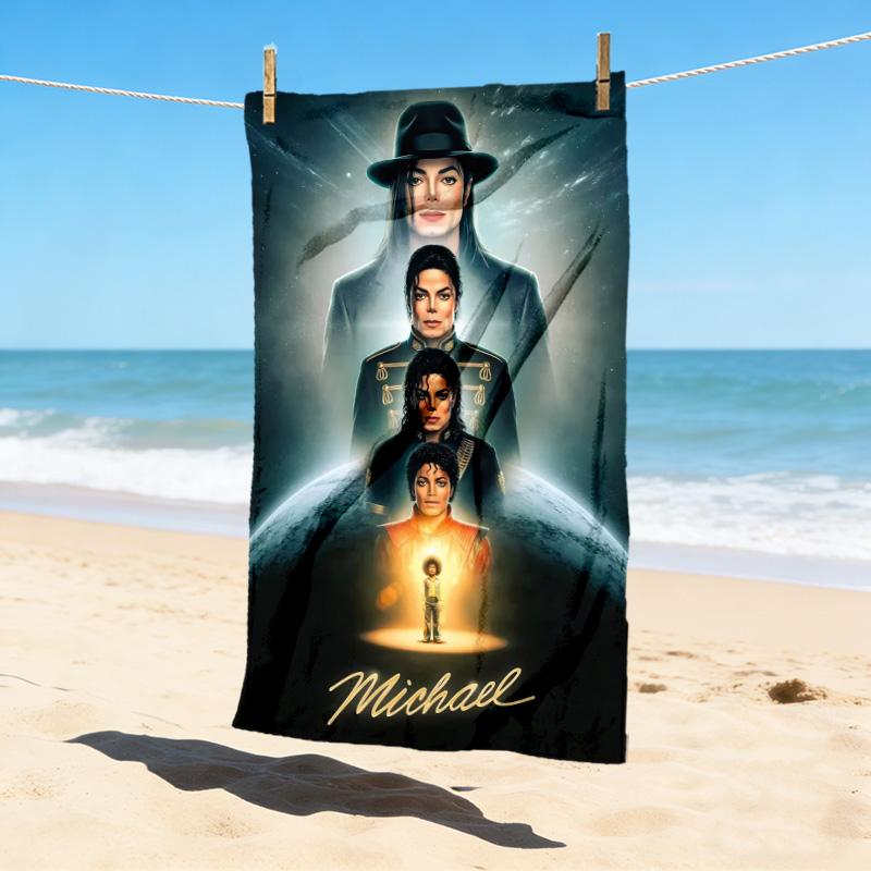 Michael Jackson Stilvolles Digitaldruck Strandtuch Schnelltrocknende Saugfähige Decke Für Strand Pool Fitnessstudio Reisen