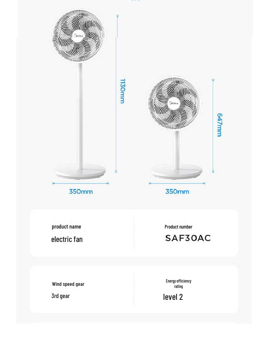 Energy Efficient Level 1 Smart Voice-Controlled Dual-Use DC Inverter Fan with Low Noise & High Wind Power