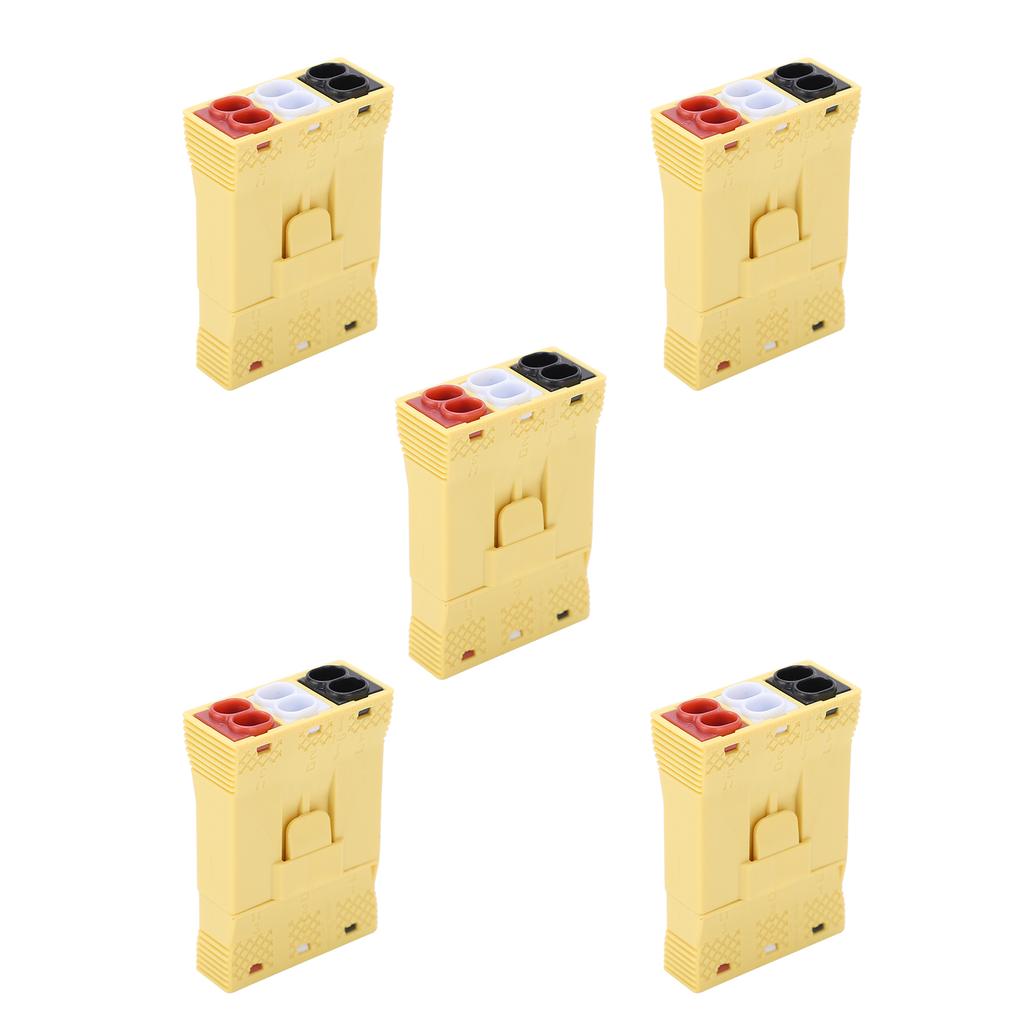 5Pcs Wire Quick Connector 3 In 6 Out OJ636 Yellow Male Female Plugin  for Light