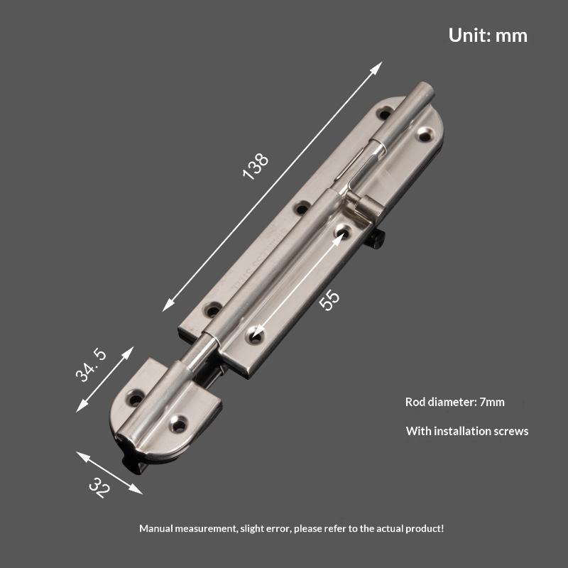 Stainless Steel Heavy Duty Door Security Lock Buckle Thickened Anti-Pry Window Latch for Childproofing Home Bedroom Window Door