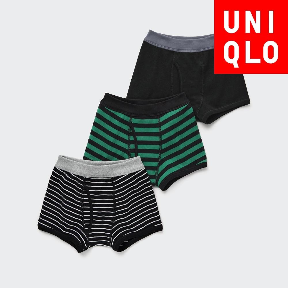 

БОКСЕРЫ UNIQLO ДЛЯ МАЛЬЧИКОВ, 3P В ПОЛОСКУ 69 NAVY/KIDS 100