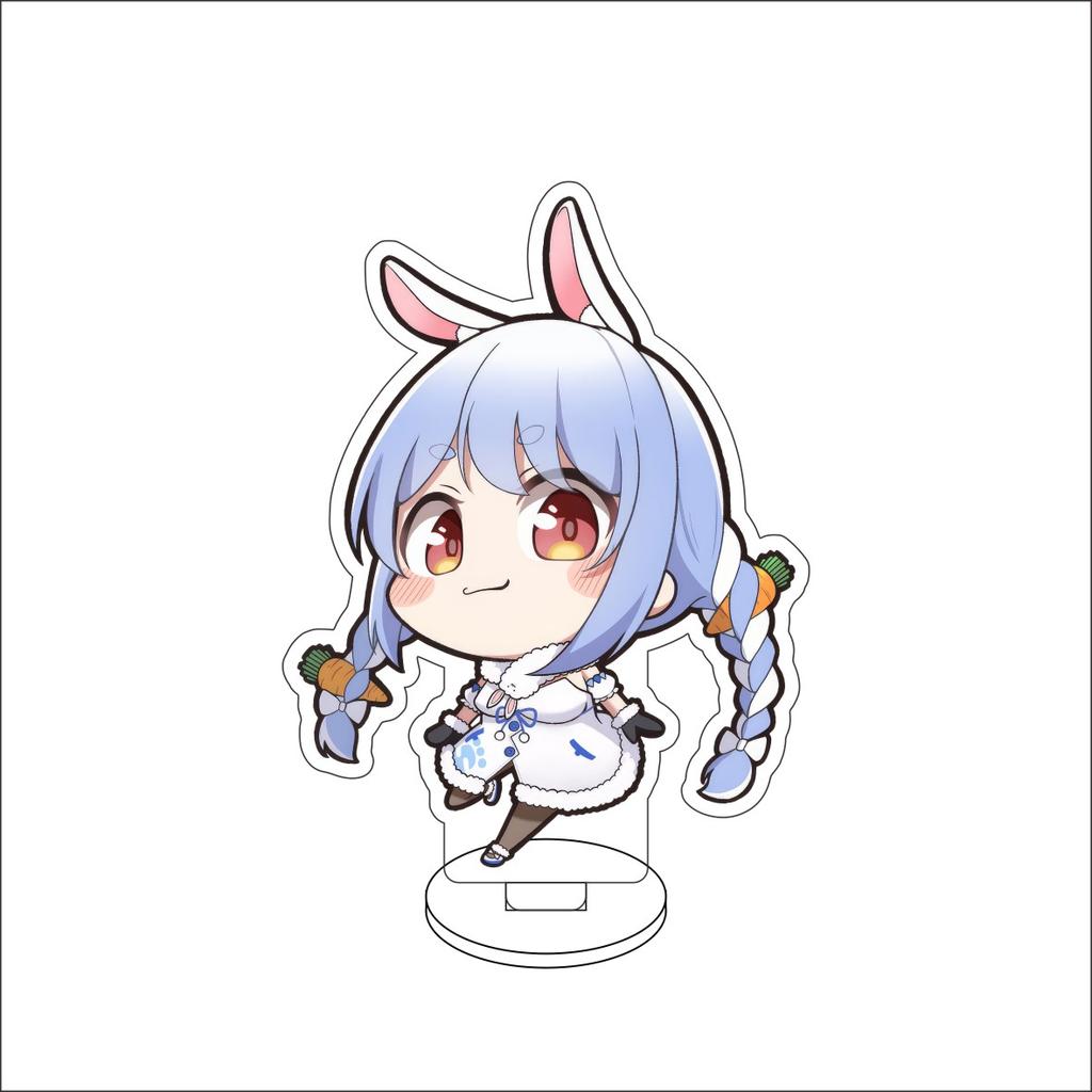 10CM Anime hololive Figure Stand Model Robocosan/Usada Pekora/Shirakami Fubuki Cute Desk Decor Standing Sign Gifts