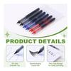 PATIKIL 6 Pcs Gel Pens, 0.5mm Fine Point Needle Tip, Smooth Writing, Quick Dry, Black/Blue Ink, Clear Plastic for Office, Notebook, Journaling