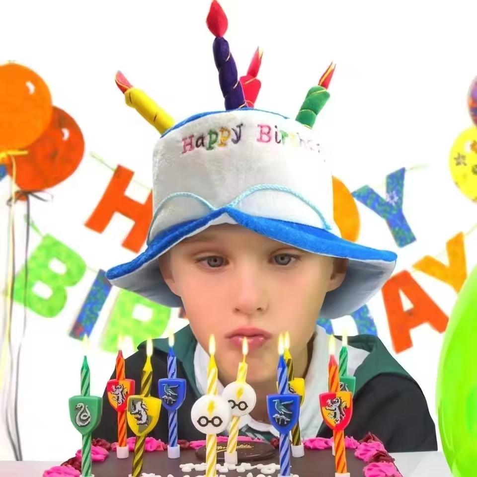 Adult Men Women Clown Circus Hat Elf Caps Birthday Candle Headwear Halloween Cosplay Costume Party Props Wedding Festival