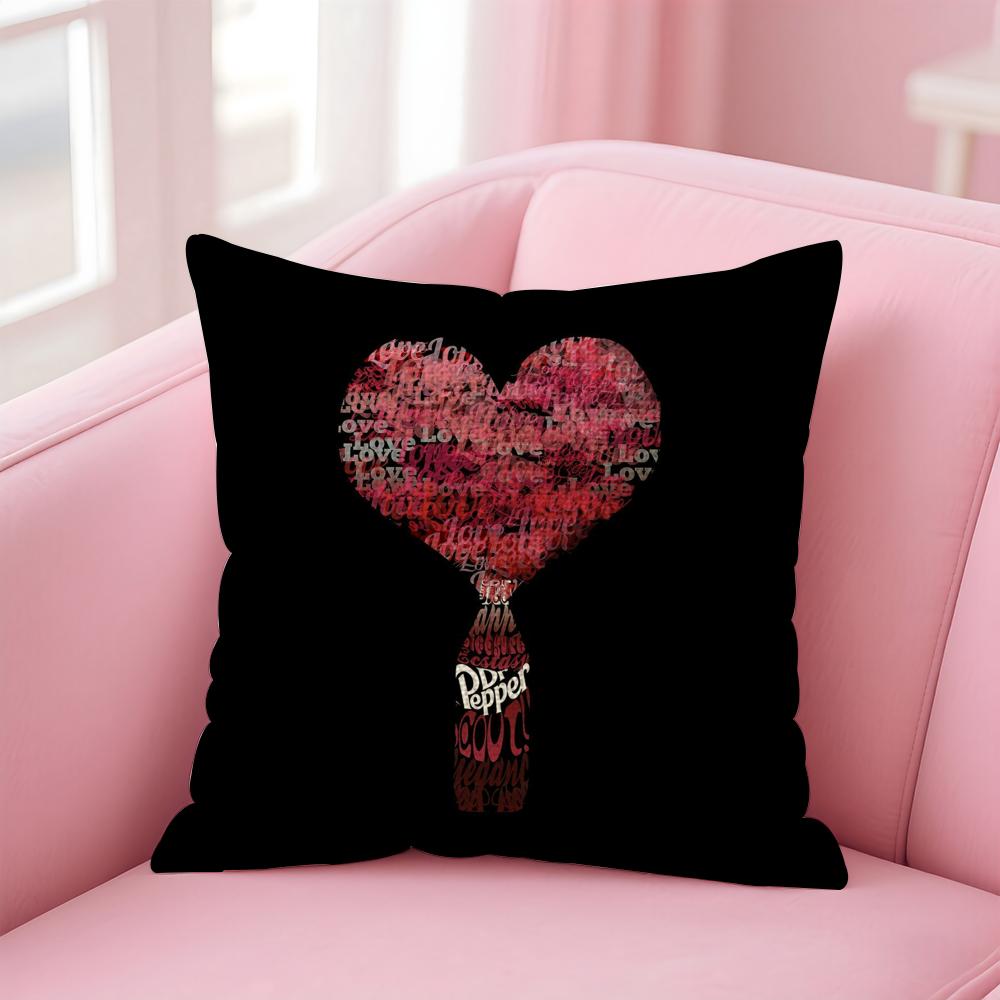 

Cherry Drink DDrPPepper Cushion Cover Natural Linen Pillow Case DoubleSided Print Decorative Sofa Pillowcase Home Decor Gift 30x30cm