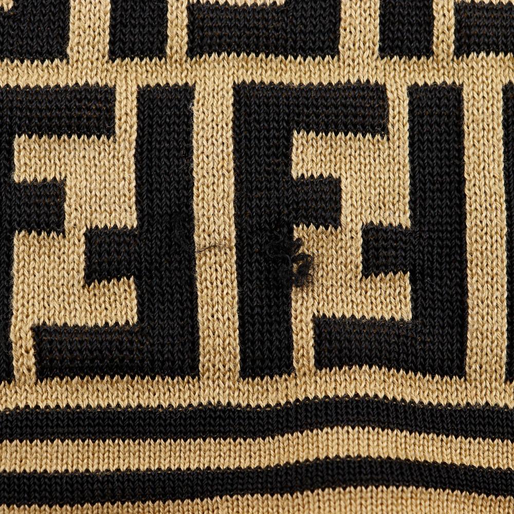 Fendi Zucca Polo tričko pletené Hnedá bavlna Dámske Použité