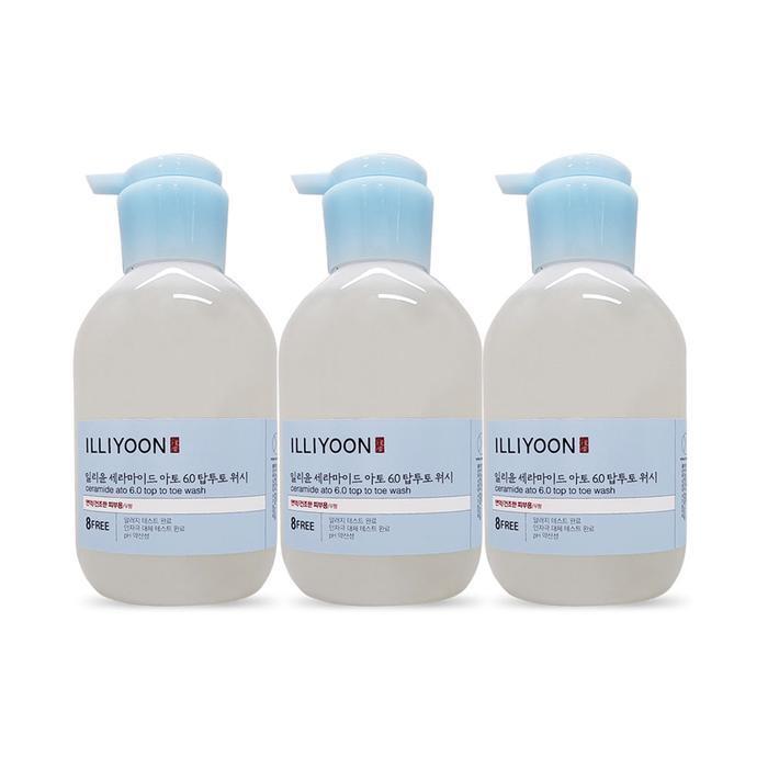 

ILLIYOON Ceramide Ato 6.0 Top-to-Toe Wash 500ml Mildly Acidic Shampoo and Conditioner 3-Pack (16850769) 1 piece