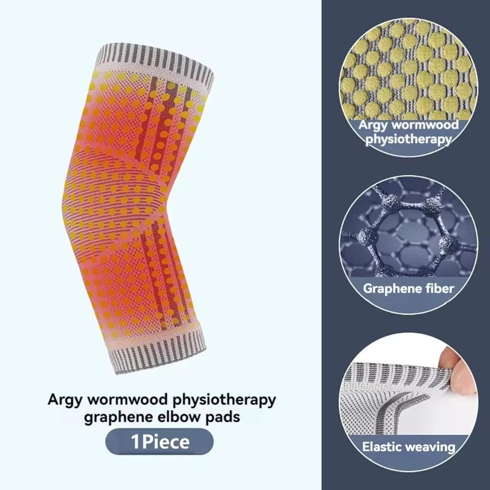 Gobygo 1Pcs High-Elastic Graphene Elbow Pads Self-Heating Moxibustion Elbow Warmer Joints Elbow Arm Pain Hot Compresses For Arms