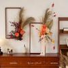 Retro Wenge Wood Photo Frame: Creative Living Room Artificial Flower Wall Art & Photography Prop