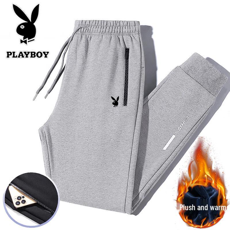 PLAYBOY Men's Plush-Lined Straight-Leg Casual Pants