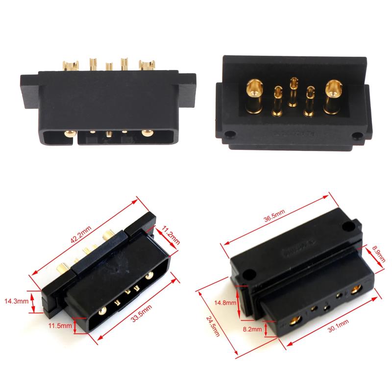 E Bike Hailong Lithium Battery Box Discharge Connector 1 Pair 5Pins Male and Female Power Supply Accessory Custom Build