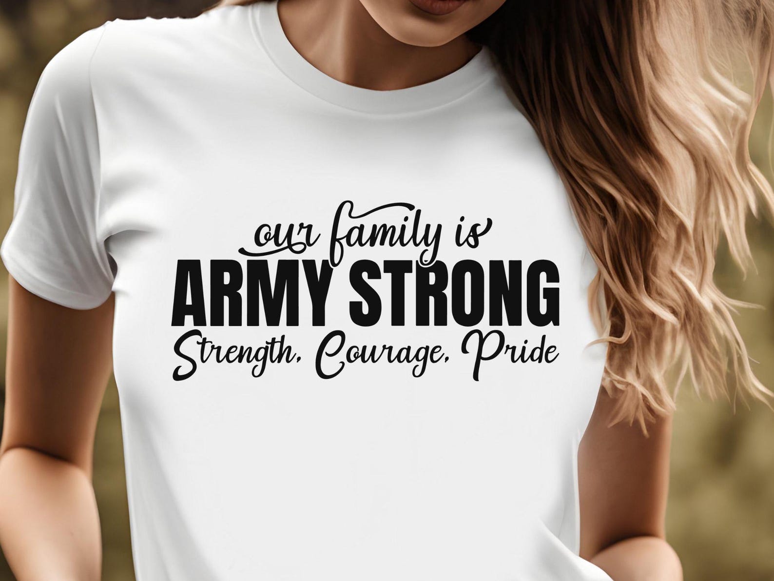 Army Strong Family Tee | Unisex T-Shirt, Proud Army Family Supporter, Military Family Gift, Honor and Courage Shirt, Comfortable Everyday 3XL