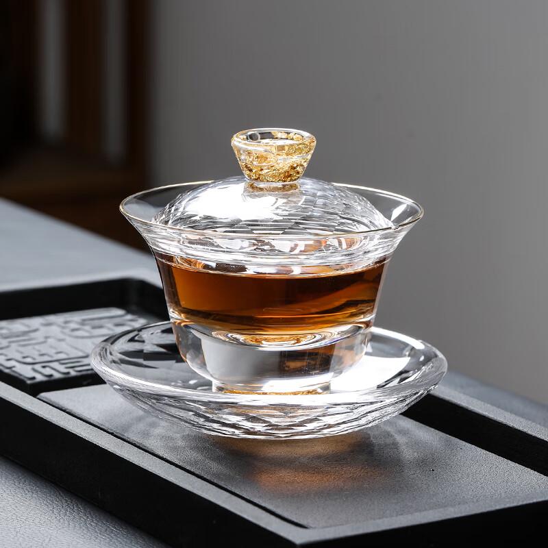 ROLANDO Handmade Crystal Glass Sancai Gaiwan