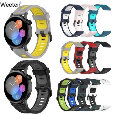 Zweifarbiges Silikonarmband für Huawei GT3 Pro / GT2 / GT3 SE / Ersatzarmband für Huami Amazfit GTR 3 4/ GTS 3 Samsung Watch 5 4 3 / Active 2