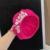 Nouveau béret de luxe fait main en strass bonnet classique béret français chapeau décontracté d'hiver pour femme chapeau de fille