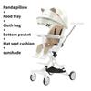 Wheeled Four Collapsible Baby Stroller Lightweight Foldable Seat Convertible