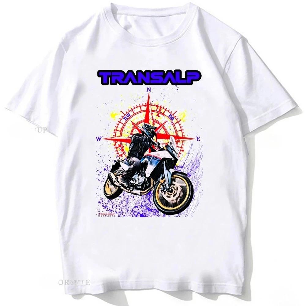 2025 GS Adventure Transalp XL750 Motocyklové jezdecké tričko Nové Léto Pánské Krátký rukáv Moto Sport Chlapecké Ležérní Bílá Trička Jezdecký Top