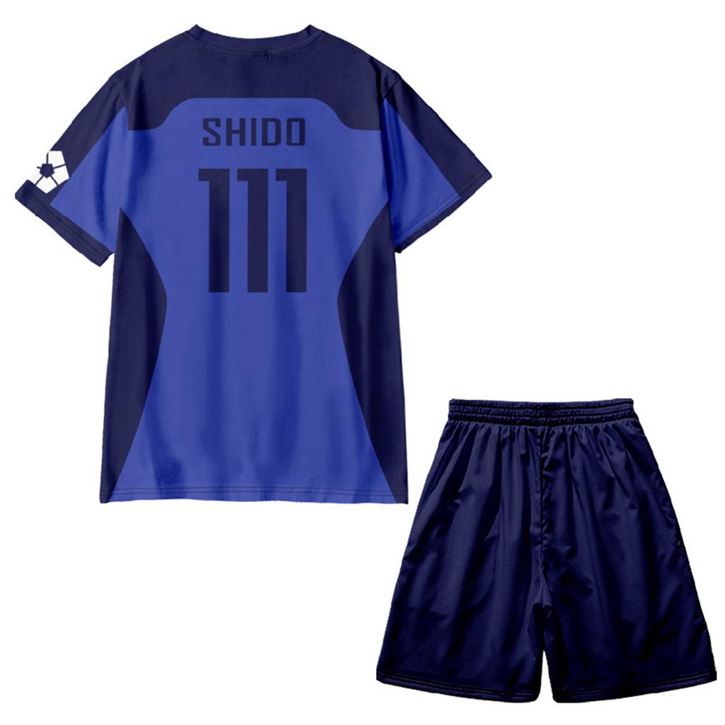 Mens Jersey Sets Anime Japan Blue Lock Isagi Yoichi Football Shirt Cosplay Casual Oversized 3d Print T-shirt+Short 2pcs Set Suit