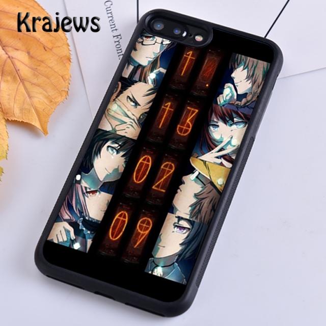Krajews Steins Gate Anime Soft Phone Case Cover For iPhone 14 5 SE 6s 7 8 Plus XR XS 11 12 13 Pro Max Samsung S21 S22ultra Plus