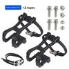 1 Pair Bicycle Pedal Toe Clip Straps Adjustable Anti-Slip Durable Foot Belts for Fixie BMX Road Bike Outdoor Cycling