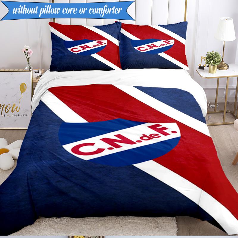 Montevideo Crest Design 3pcs Bedding,Including 1pc Duvet Cover And 2pcs Pillowcases Perfect for Christmas,Ideal for Bedroom, Dormitory