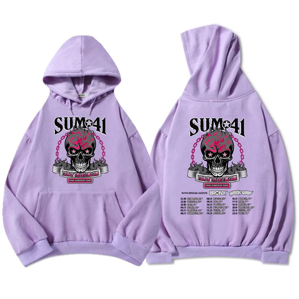 Hip Hop Streetwear Unisex The Final Tour 2025 Sum41 Hoodies Graphic Clothes Heavy Mental Style Pullovers