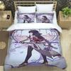 Dreiteiliges Bettwäscheset mit Genshin Impact-Print, Modeartikel für Jungen oder Erwachsene, für Betten, Bettbezüge, Kissenbezüge, Bettwäscheset