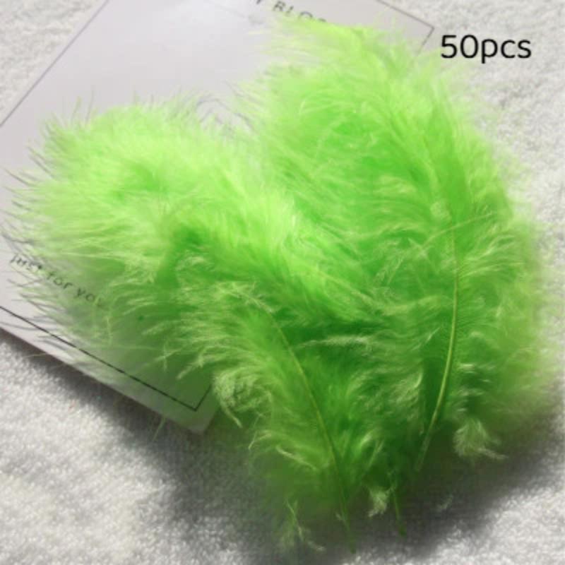50Pcs Premium Soft Turkey Marabou Feathers Fluffy Craft Feathers for Kids Art Project Birthday Party Decor