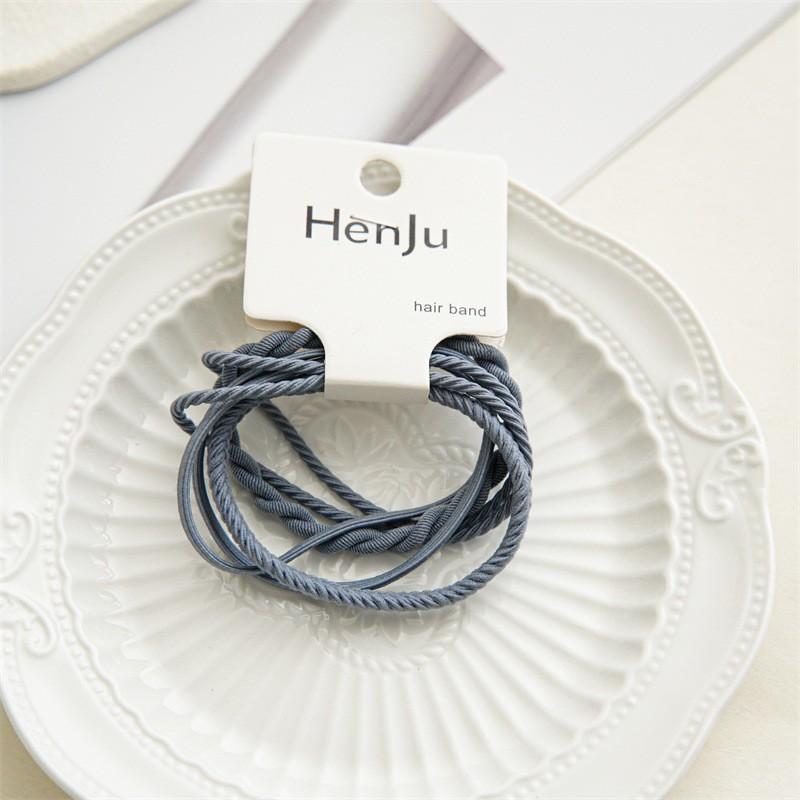 Summer New High-elasticity Durable Simple Braid Hair Elastic Hairband Hairpin Set Headwear