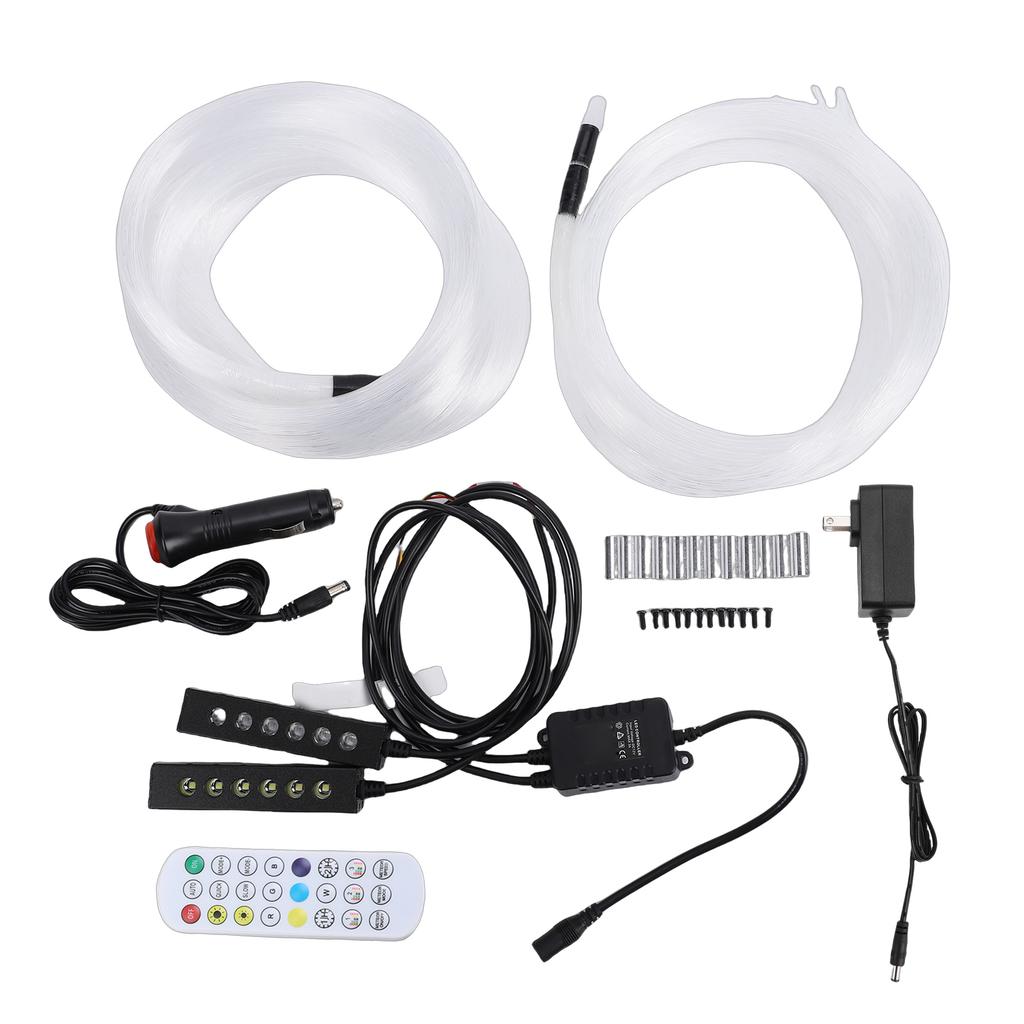 Car Starlight Headliner Kit APP Remote Control Music Sync RGBW Fiber Optic Lights with Meteor Twinkle Effects for