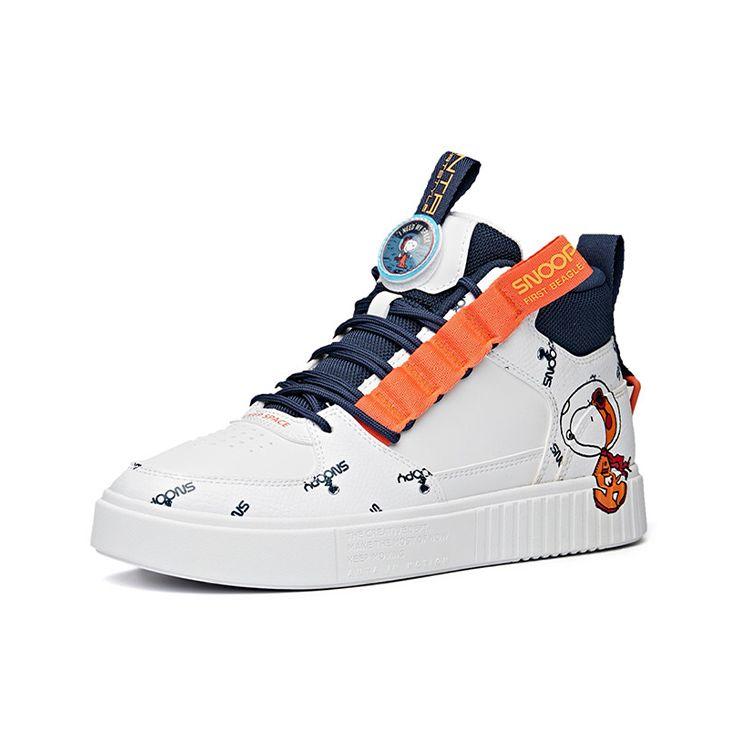 Anta Snoopy X High-Top Sneakers Herren Sneakers Weiß Blau Orange 912128017-1