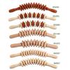 Wooden Roller Massage Stick for Full Body Muscle Relaxation Cervical Back Massager with Solid Wood Rollers