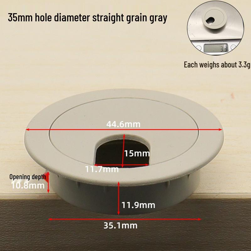Diswei Desktop Cable Organizer Box, Round Plastic Wire Grommet for Office and Home Desk Management
