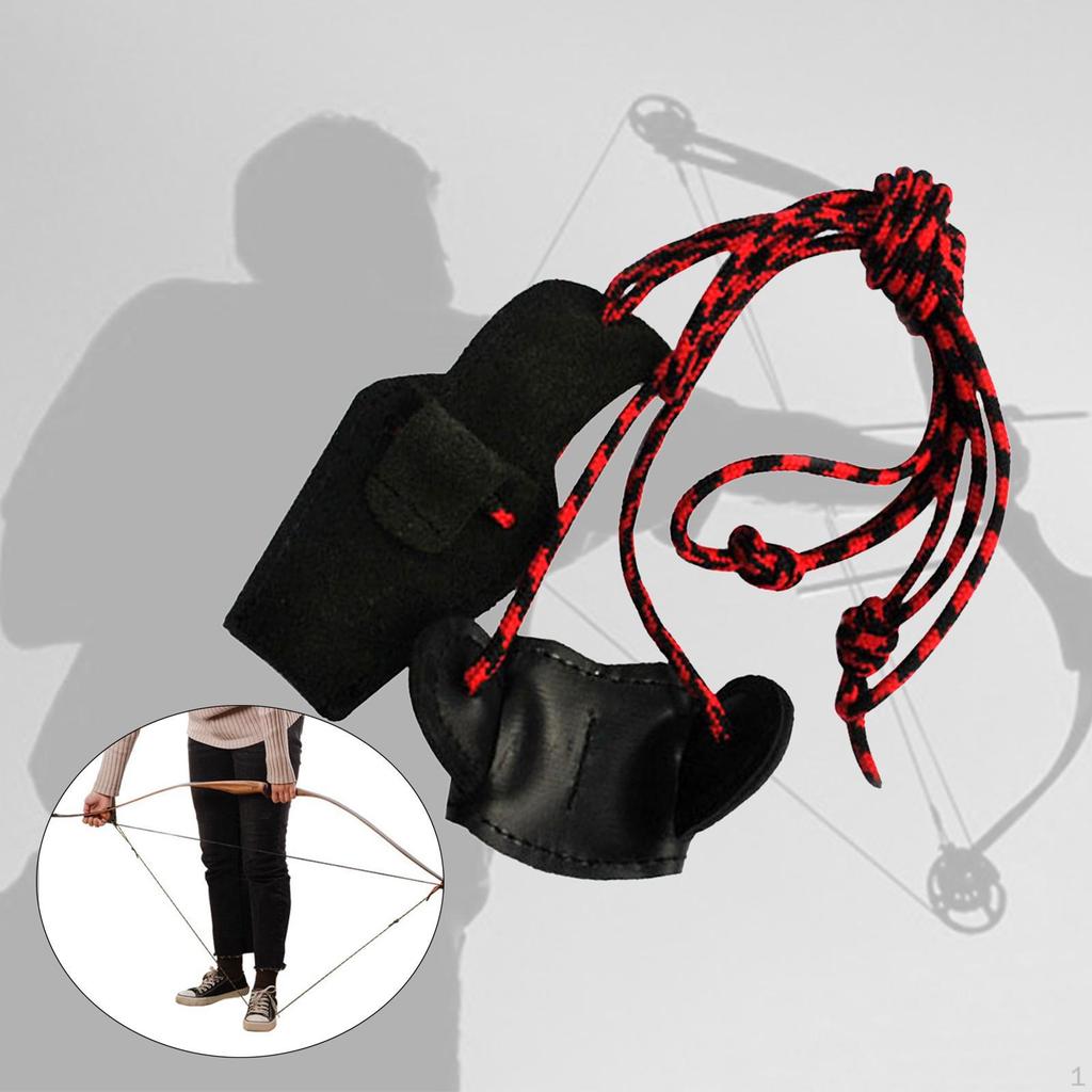 Long Bow Stringer with Leather and Nylon Construction for Use All Longbows